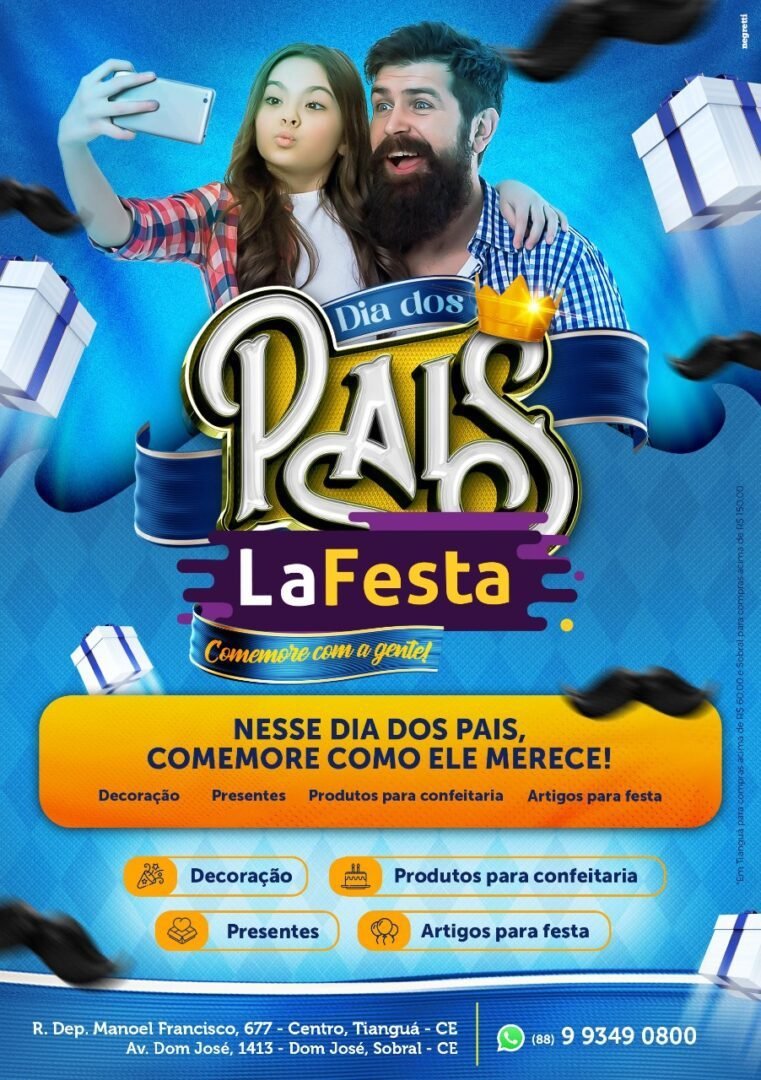 Flyer Dia dos Pais - La Festa