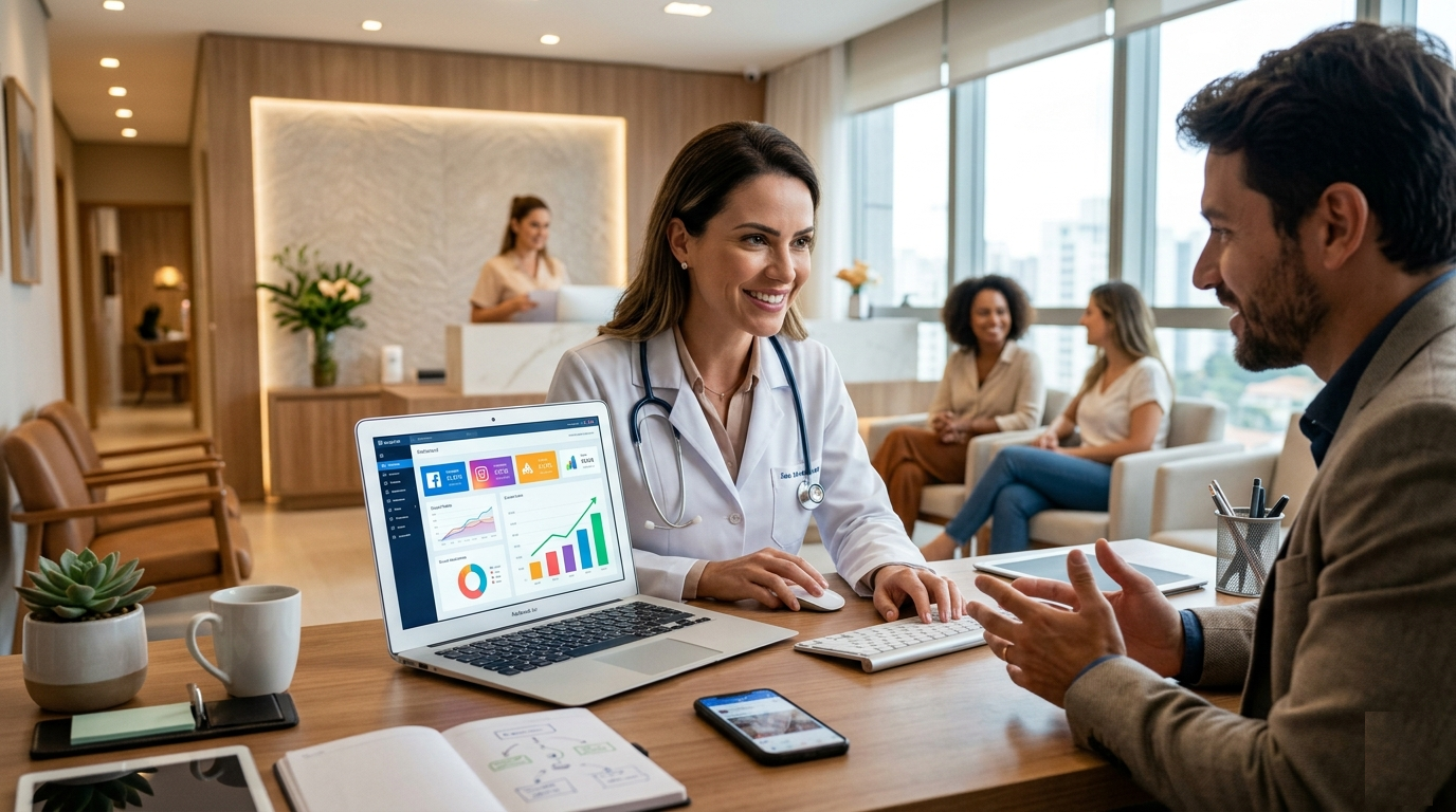 Tráfego Pago e Gestão de Redes Sociais para Clínicas Médicas